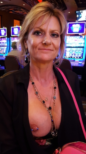 Amateur Granny Whore Love To Flash Her Pierced Boobies - #15