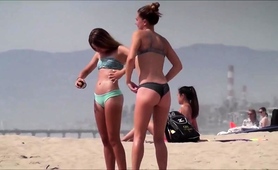 Delightful Young Babes In Tight Bikinis Enjoying The Hot Sun