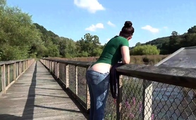 Curvy Milf Sucks A Cock And Gets Facialized In The Outdoors