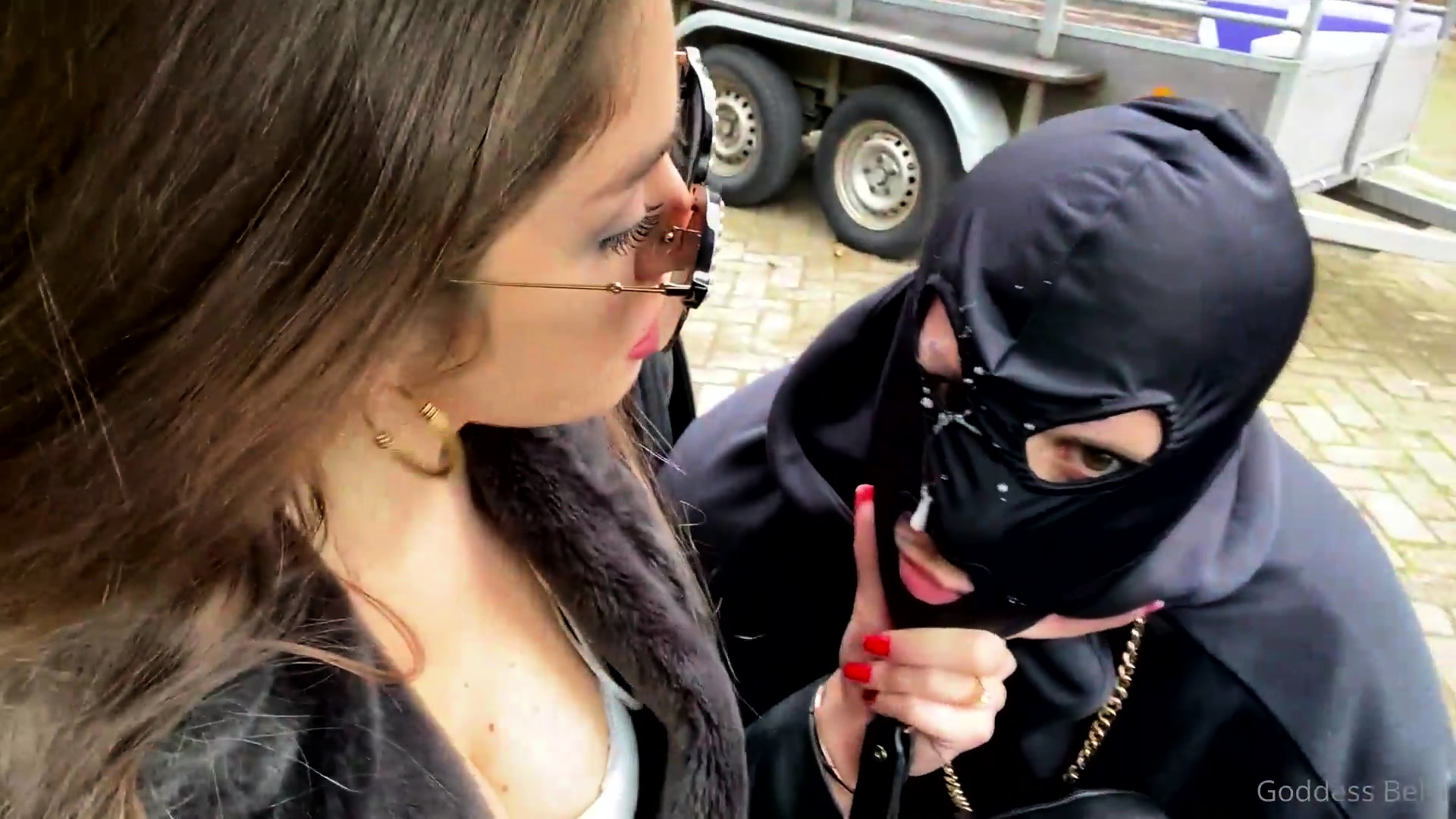 Gorgeous Milf Mistress Humiliating A Masked Slave Outdoors Video at Porn Lib