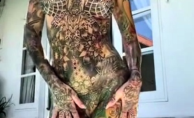 Webcam Model Showing Off Her Amazing Tattooed Body Outside