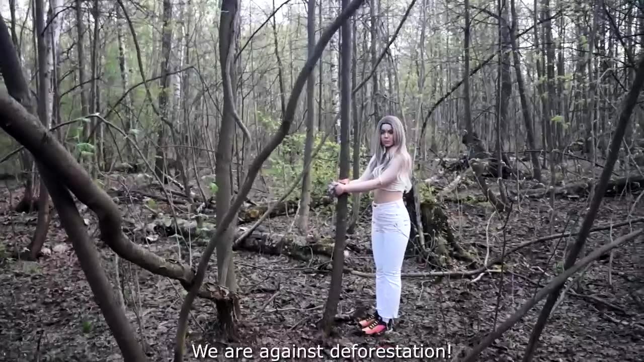 Helpless Young Babe Drilled Hard Doggystyle In The Woods Video at Porn Lib