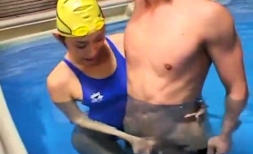 Striking Japanese Girl Enjoys An Intense Fucking By The Pool